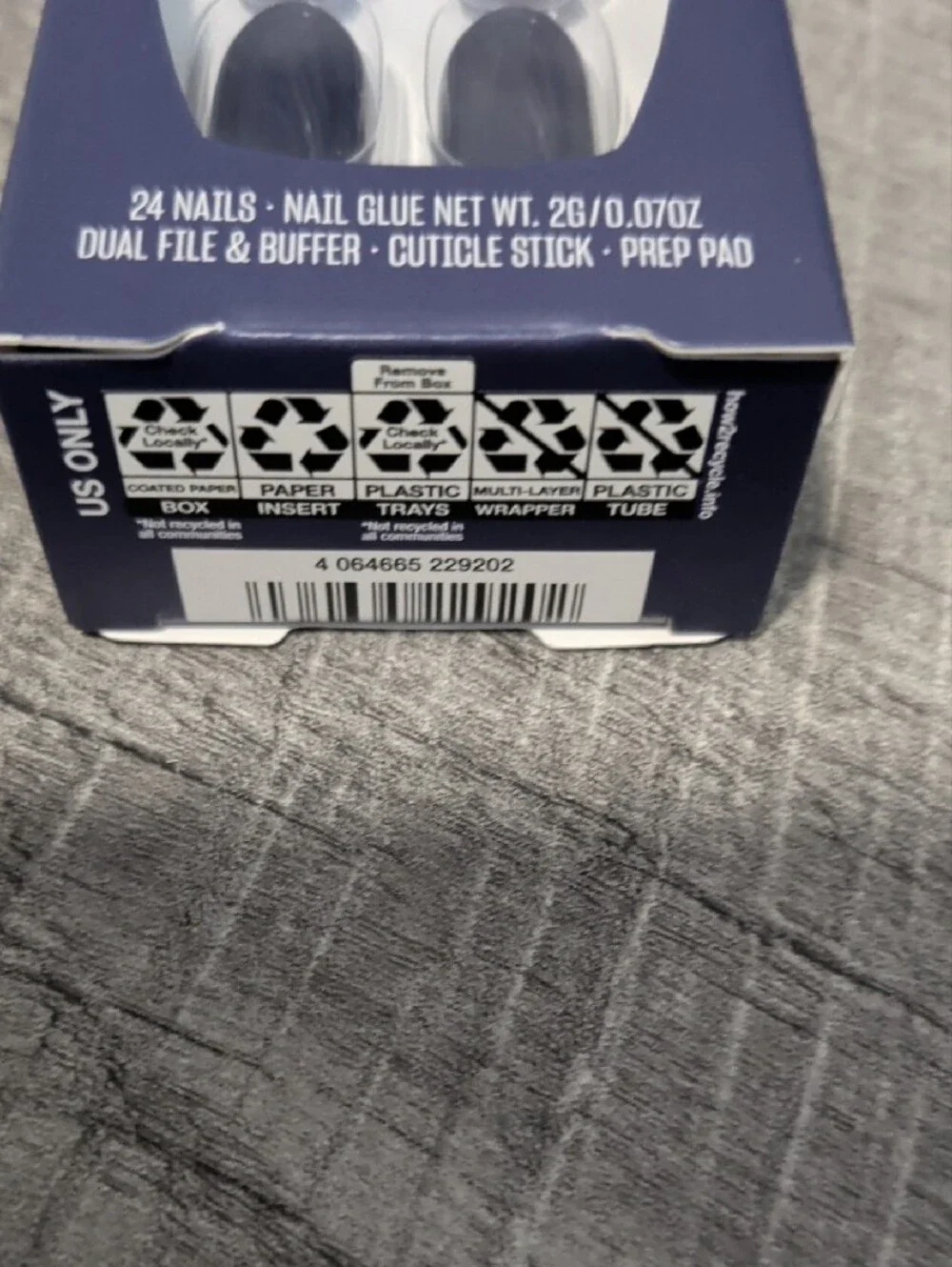 OPI On point Press on Nails, Less Is Norse (Dark Navy Color)